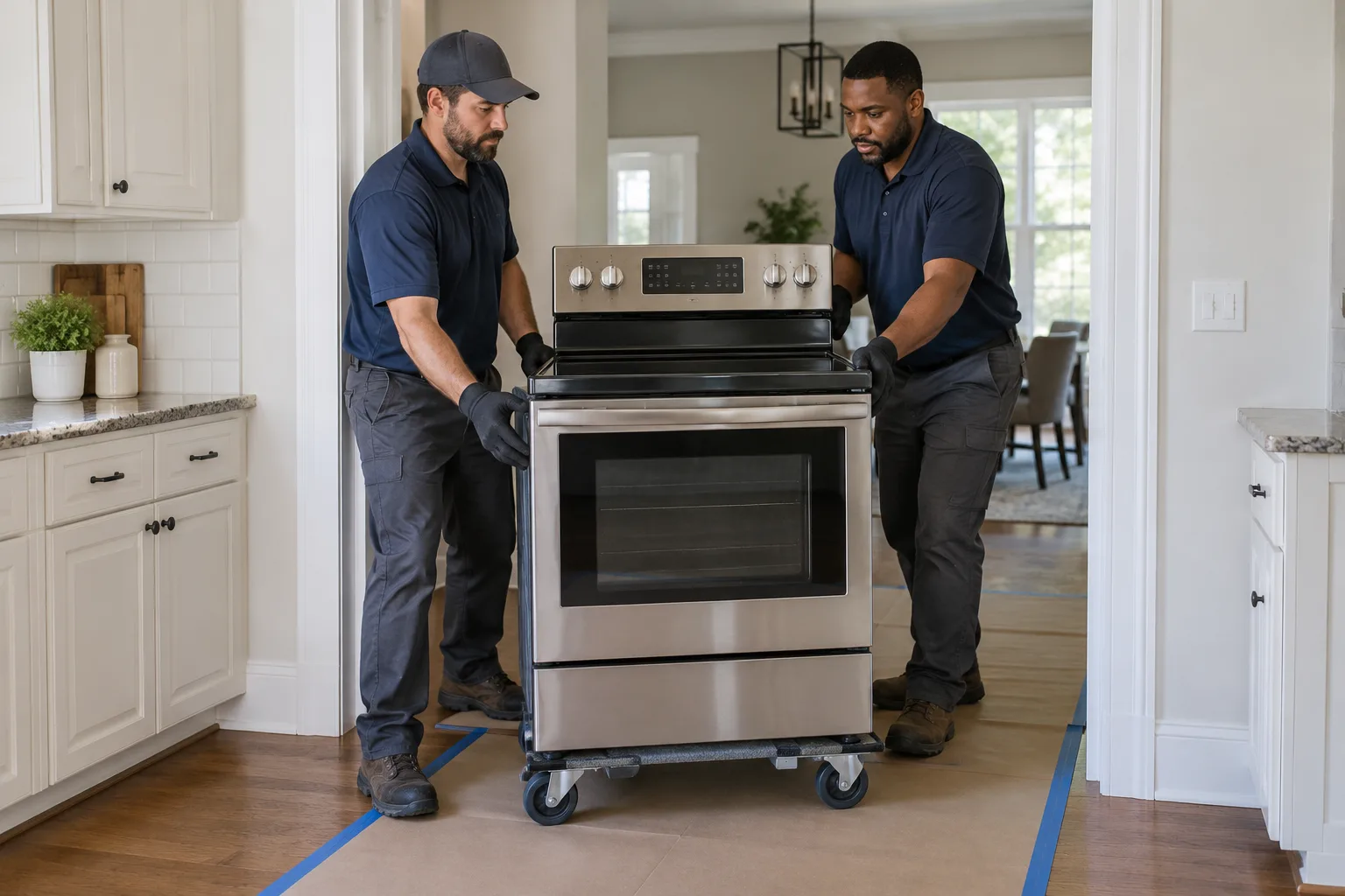 Oven & Stove Removal service in progress